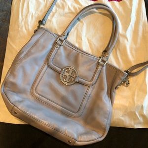 Tory Burch Gray Amanda Satchel